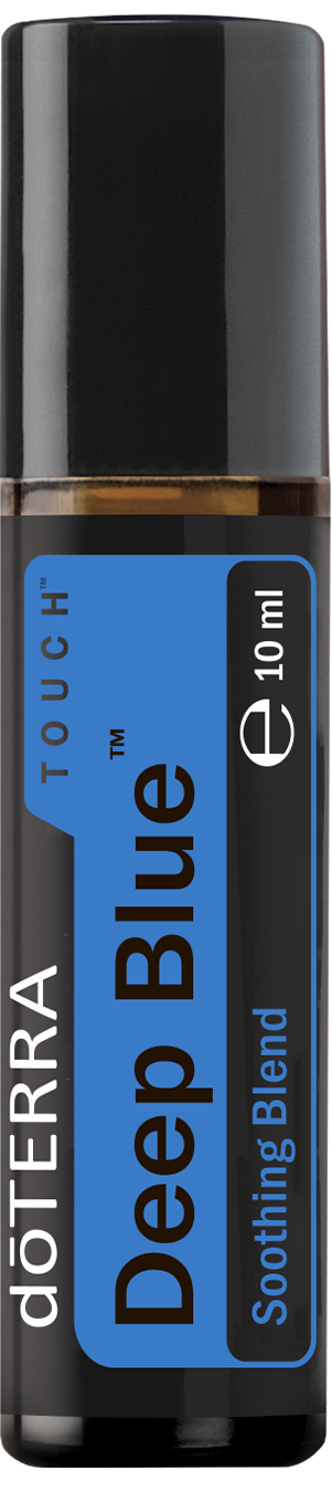 doTERRA Deep Blue Touch Roll-on 10 ml mit schwarzer Kappe und blauem Etikett