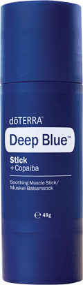 doTERRA Deep Blue Stick mit Kopaiva, 48 g, in blauer Verpackung
