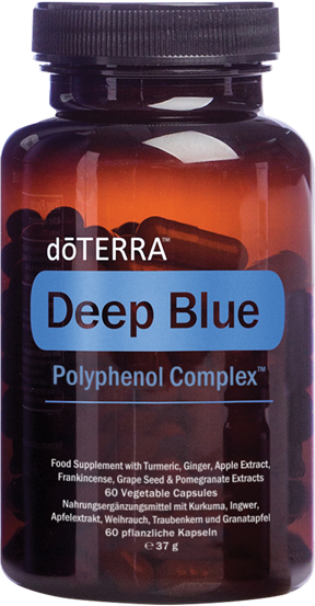 doTERRA Deep Blue Polyphenol Complex, braune Flasche mit 60 pflanzlichen Kapseln